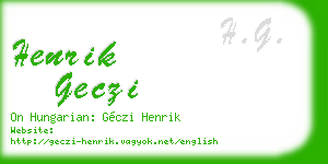 henrik geczi business card